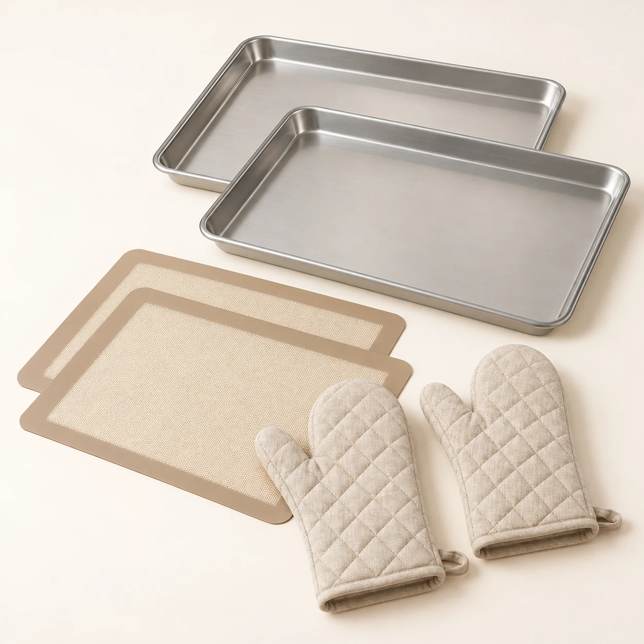 Baking Essentials Kit — 2 trays + 2 mats + 2 mitts