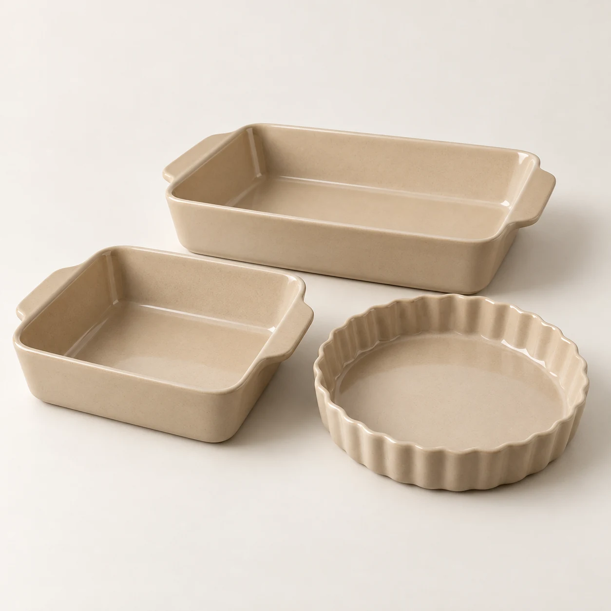 Ceramic Ovenware Trio — 3 baking dishes